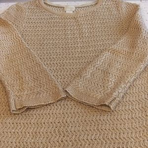 Chico's | Copper / Rose Gold Metallic Glimmer Sweater | Chico's size 1
